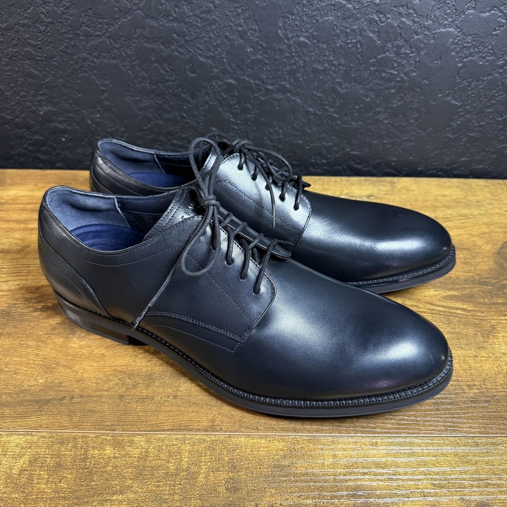 Cole Haan Harmon Grand 360 Black Leather Derby Shoes C30582 Size 10 M